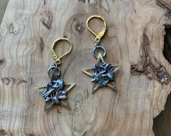 ☆ENGBROX☆ shooting star earring EBEA24034 Star Earring, Gunmetal Star, Shooting Star, Unisex Earring