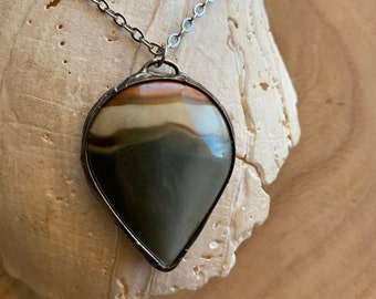 hello sweetie - oval Polychrome Jasper necklace