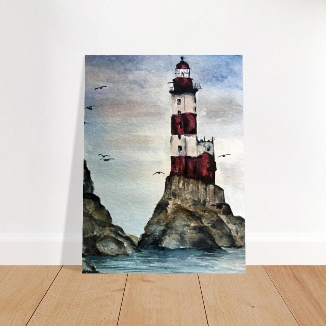 Landscape Painting. Lighthouse Painting. Watercolor Painting. Art. Art ...