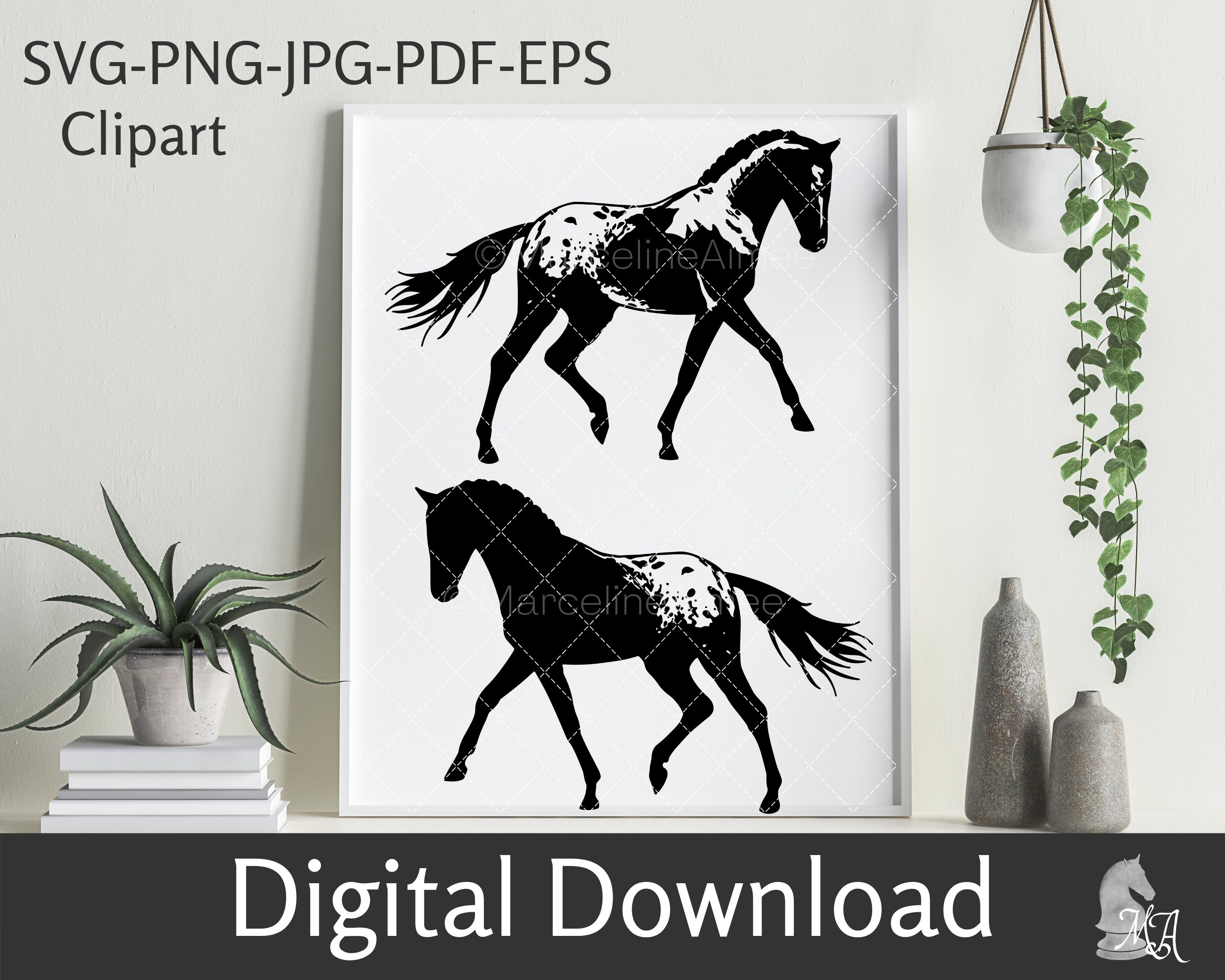 Instant Download SVG: Appaloosa Horse Image for Cricut, Silhouette