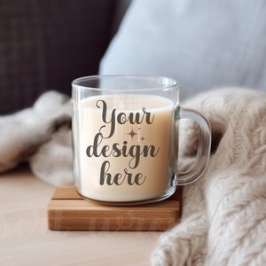 Glass Mug Mockup 11oz coffee glass cup mock up Rustic Coffee Mug Mockup Fall Mug Mockup Styled Stock Photo Mug JPG Mug Digital Download