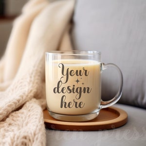 Glass Mug Mockup 11oz coffee glass cup mock up Rustic Coffee Mug Mockup Fall Mug Mockup Styled Stock Photo Mug JPG Mug Digital Download