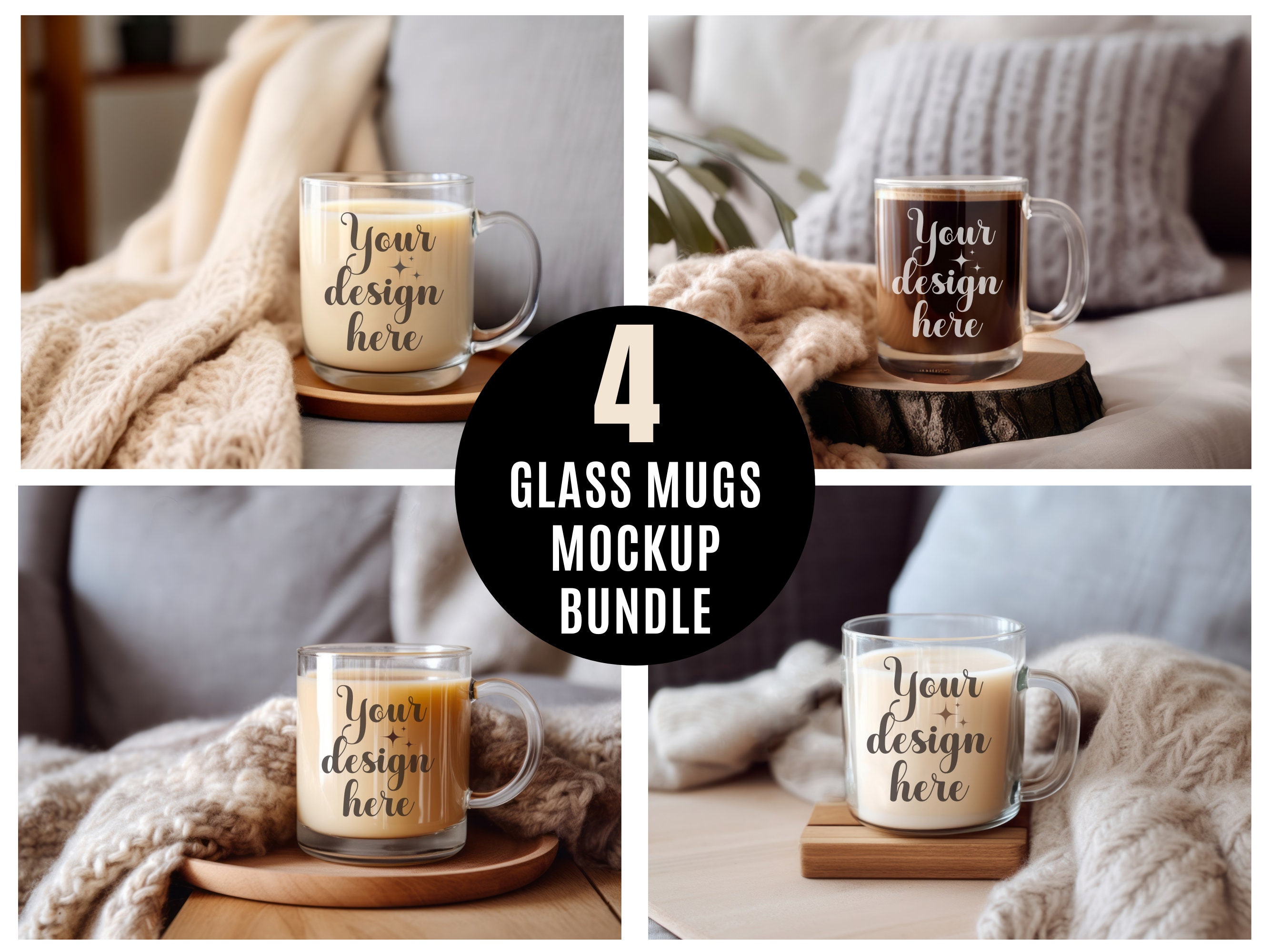 Glass mugs 2024 for sale