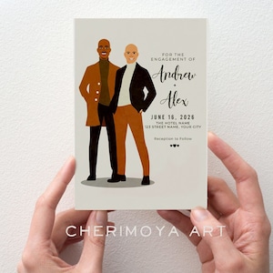 Casamento entre pessoas do mesmo sexo, convite de casamento gay, convite de casamento de casal gay, retrato de casal gay, convite de casamento gay personalizado, convite lgbt