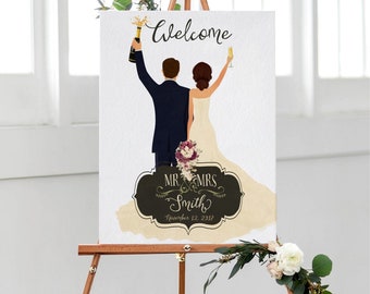 Personalized Welcome Sign Unique Wedding Welcome Sign Welcome Wedding Signage Welcome Wedding Poster Wedding Ceremony Sign Welcome Poster