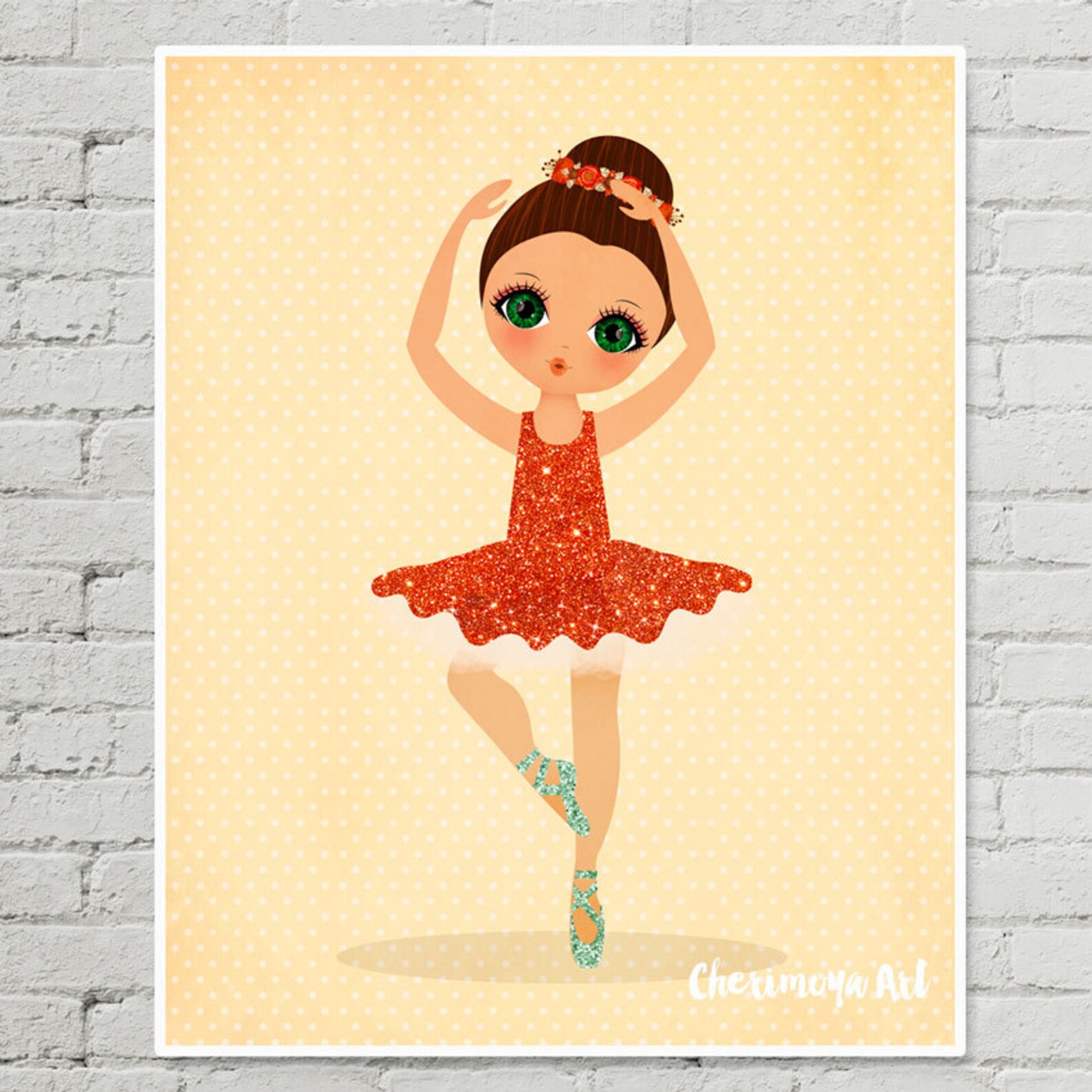 Ballerina Wall Art Girls Room Art Ballerina Nursery Ballet Art Etsy