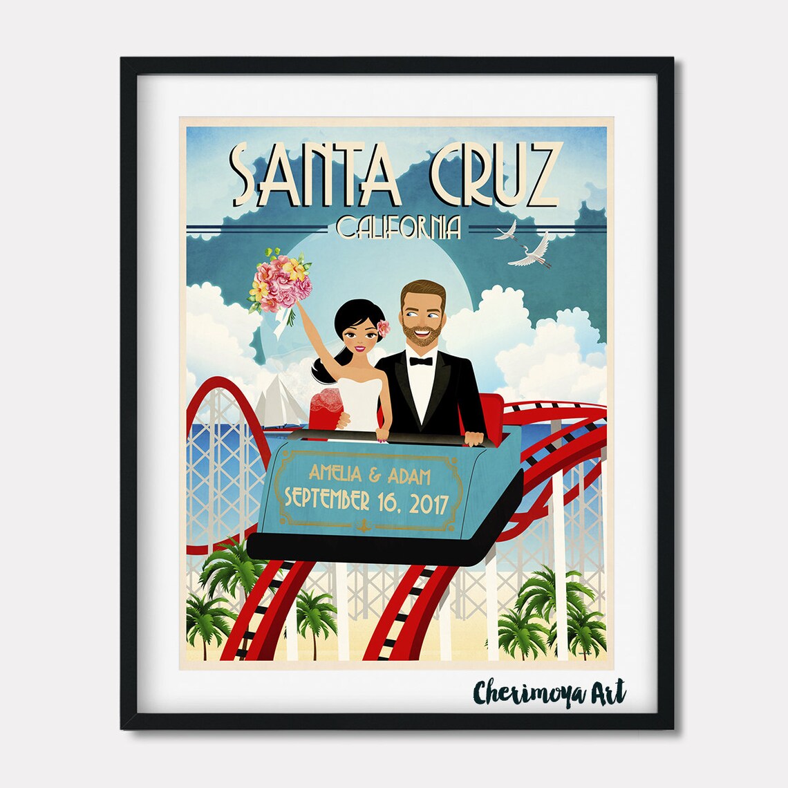 Custom Wedding Gift Unique Wedding Gift Couple Portrait Retro Etsy