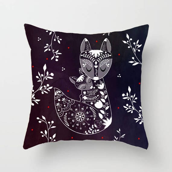 Kid Throw Pillow Decorative Pillow Fox Pillow Playroom Throw Etsy