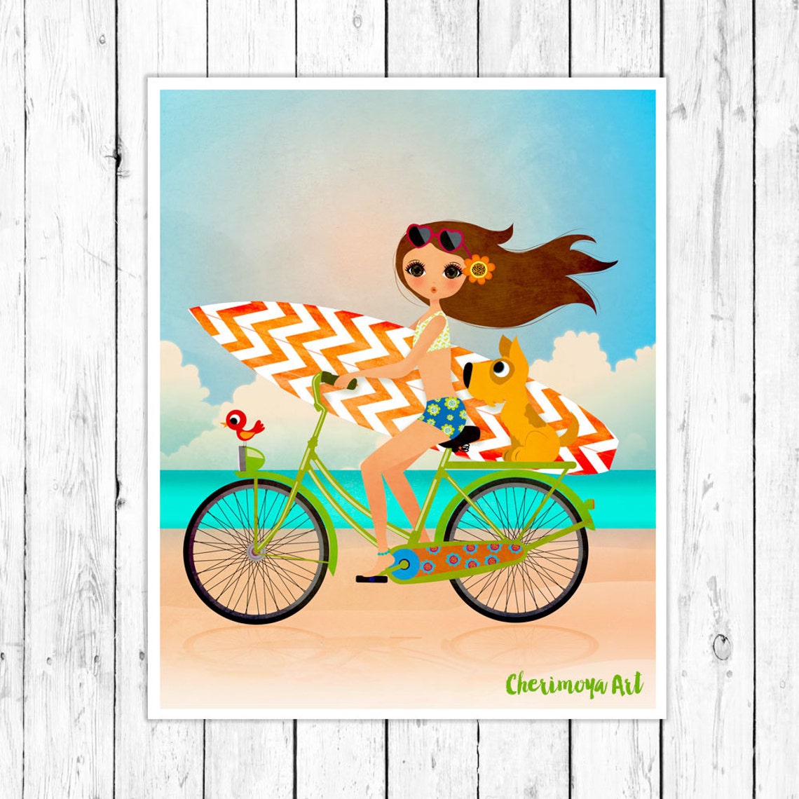 Surfer Girl Nursery Decor Baby Girl Wall Art Play Room Decor Etsy