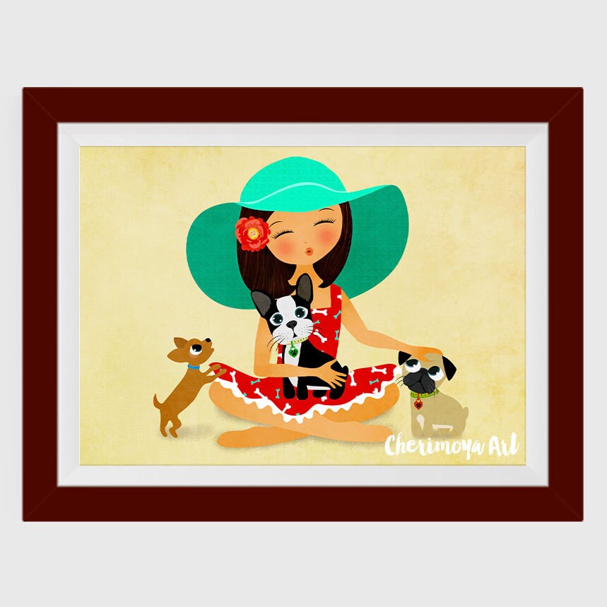 Dog Wall Decor Dogs Art Print Dog Wall Art Pet Lover Gift Dogs Etsy