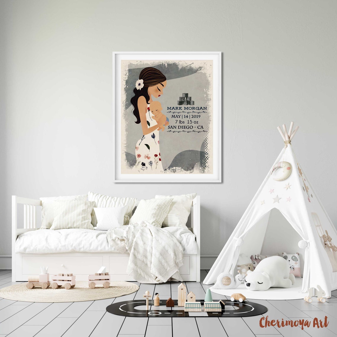 Personalised New Baby Wall Art New Baby Gift New Baby Gift Etsy