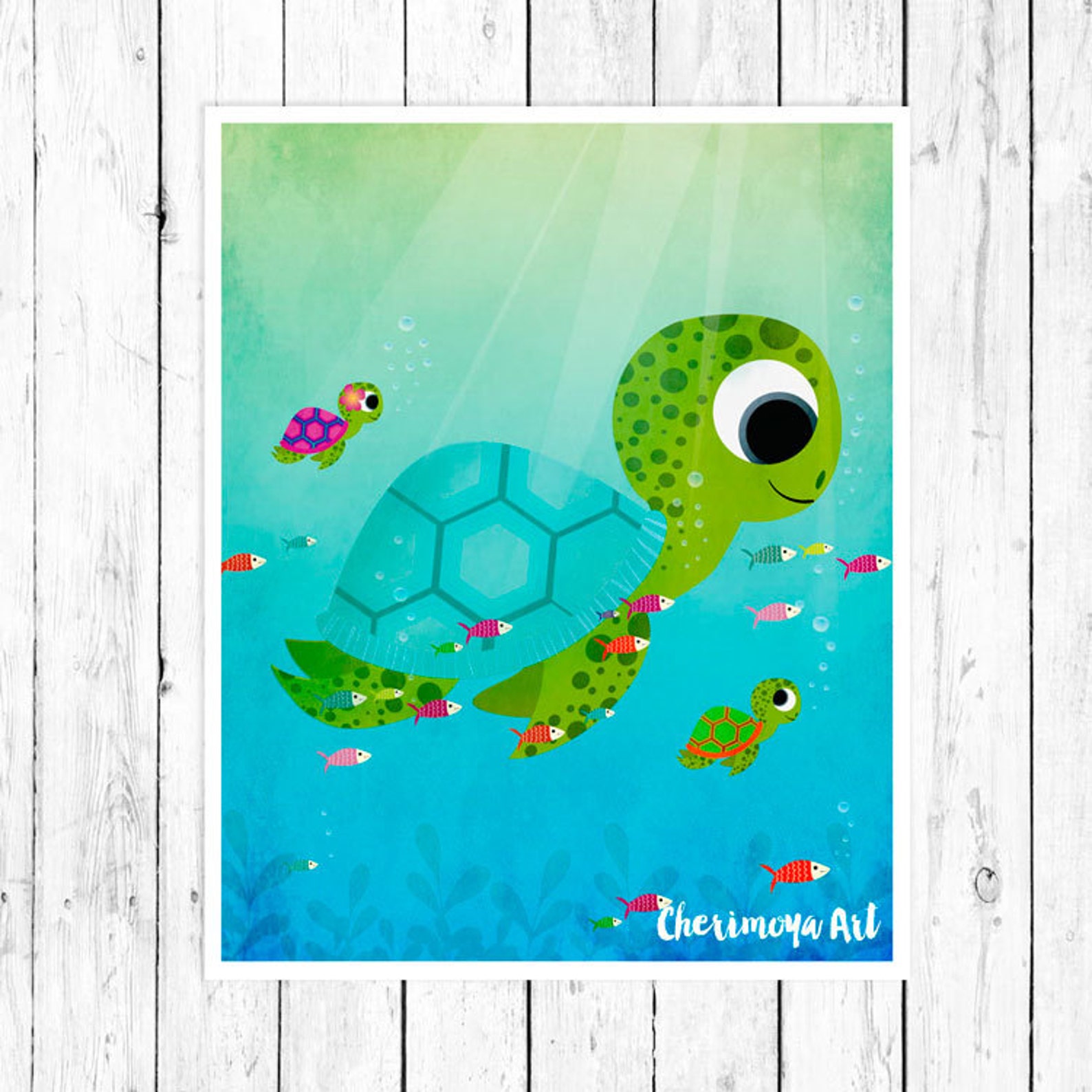 Sea Turtles Wall Art Nursery Print Kids Room Decor Etsy Australia