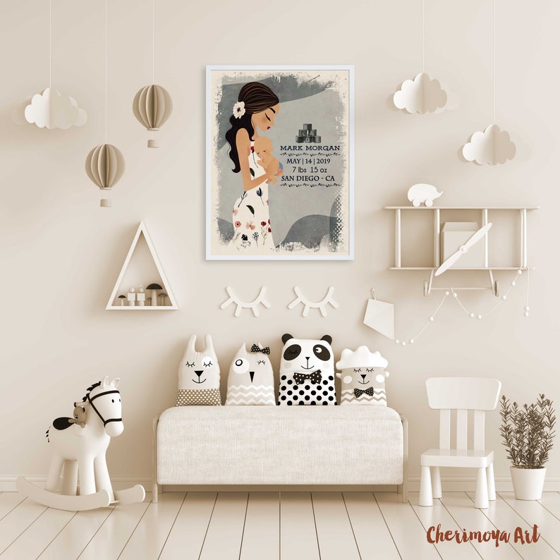 Personalised New Baby Wall Art New Baby Gift New Baby Gift Etsy