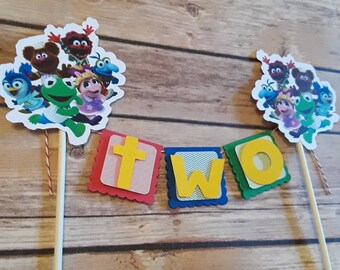 Muppet Babies Bunting Cake Topper, Muppet Babies, Muppets, Rainbow, New Muppet Babies, old Muppet Babies, Muppet Babies Birthday, Babies