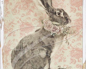 Primitive Vintage farm Country Label Digital jpeg Jars, Tiered trays, signs, prints, Pillows Rabbit hare toile roses Pink French