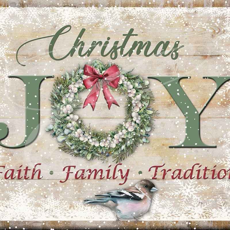 Joy Christmas Sign Etsy