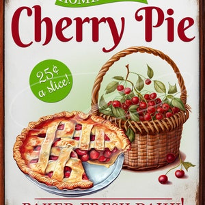 Primitieve vintage cottage boerderij land logo label jpeg digitale potten, gelaagde dienbladen, borden, prenten, kussens, kersentaart bakkerij kersen