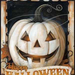 Primitive Vintage  Label jpeg Digital Jars, Tiered trays, Wreath signs, prints, primitive Halloween White Pumpkin Folk Art Checkerboard