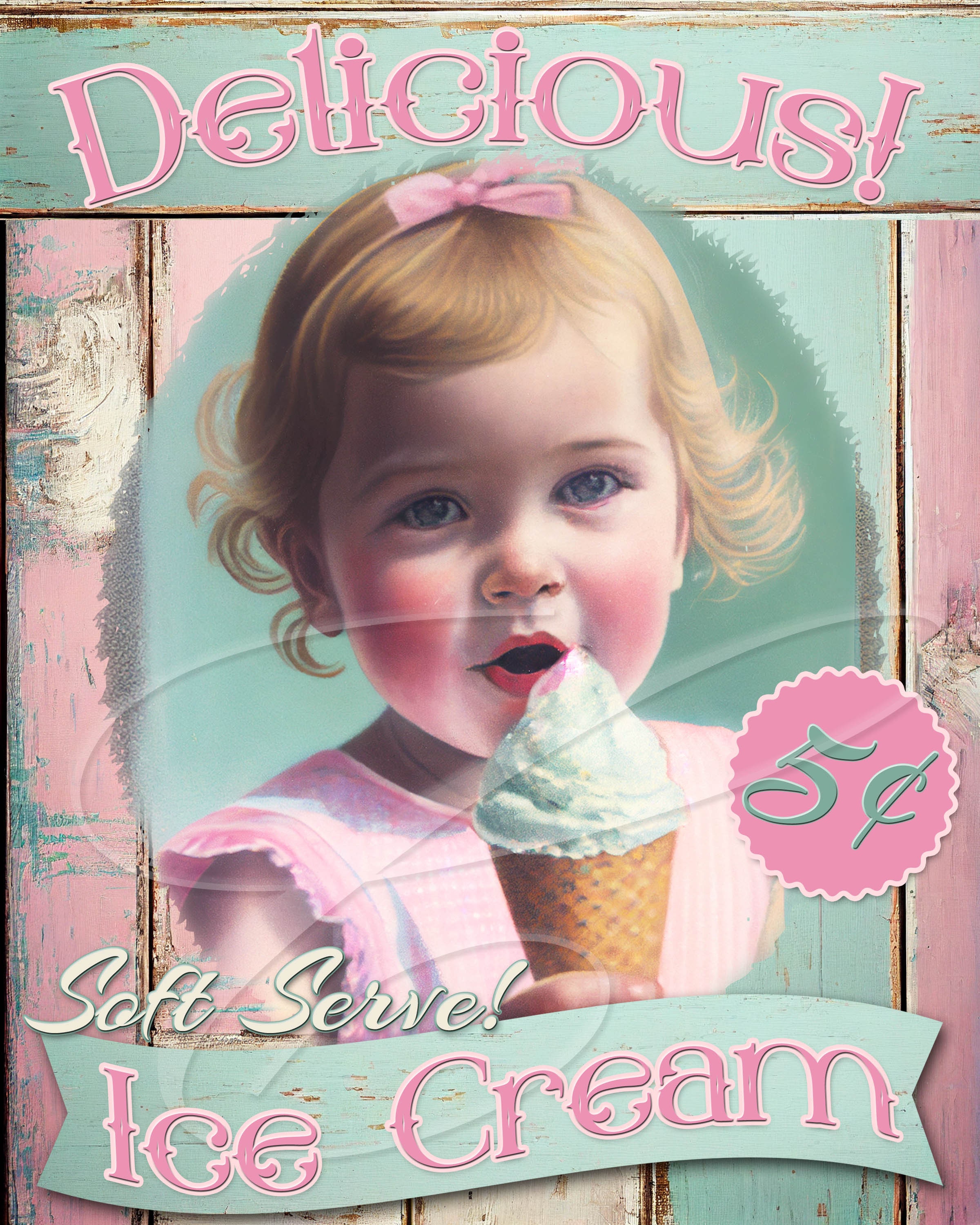 Vintage Ice Cream Parlor Supplies