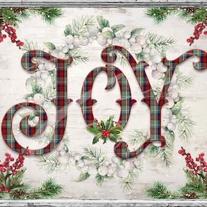 Primitive Vintage Victorian Bells Christmas  Label jpeg Digital Jars, Tiered trays, signs, prints, Pillows, Joy, Holly Pine Wreath