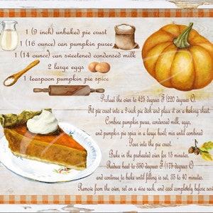 Primitive Vintage Victorian farm Country  Label jpeg Digital Jars, Tiered trays, signs, prints, Pillows, recipe gingham Pumpkin Pie
