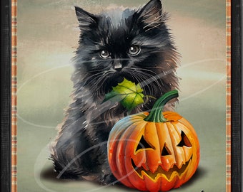 【VINTAGE UK】英国 チルターン社 ブラックキャット ラベル残 レア Primitive Vintage Advertisement Halloween Black Cat Licorice Co