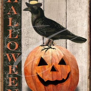 Vintage Victorian Label jpeg Digital Jars, Tiered trays, signs, prints, Pillows, primitive Halloween pumpkin Raven Crow Jack o Lantern
