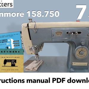 Kenmore 75 158.750 Sewing Machine Instruction Manual PDF Download