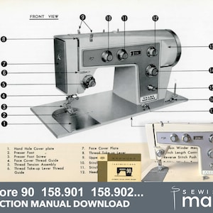 Kenmore 90 158901 158902 158903 158904 158905 zigzag Sewing Machine Instruction Manual PDF Download