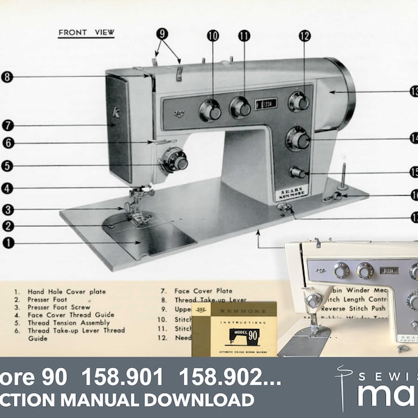 Kenmore Sewing Machine 158 Manual Etsy