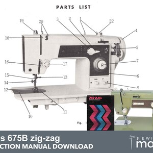 Aldens 675B Sewing Machine Instruction Manual PDF Download