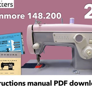 Kenmore 20, 148.20 zigzag Sewing Machine Instruction Manual PDF Download