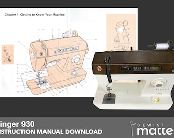 Manual de instrucciones de la máquina de coser Singer 930 Deluxe Zig-Zag Descargar PDF