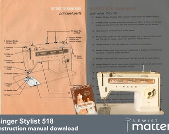 Manual de instrucciones de la máquina de coser Singer Stylist 518 Descargar PDF