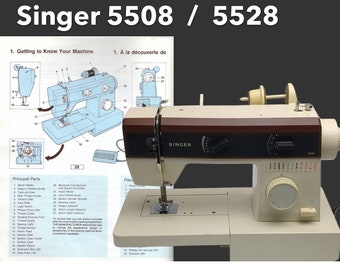 Manual de instrucciones de la máquina de coser Singer 08/28 5508 y 5528 Descargar PDF / English - Español - Français
