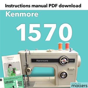 Manual de instruções da máquina de costura zigue-zague Kenmore 1570, 158.1570 1581570 em PDF para download