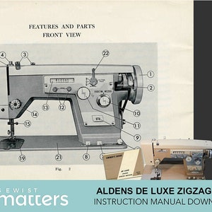 Aldens De Luxe 708-B, 708B, Regency 711-B 711B, Universal 711-B, Stradivaro zig-zag instruction manual PDF Download