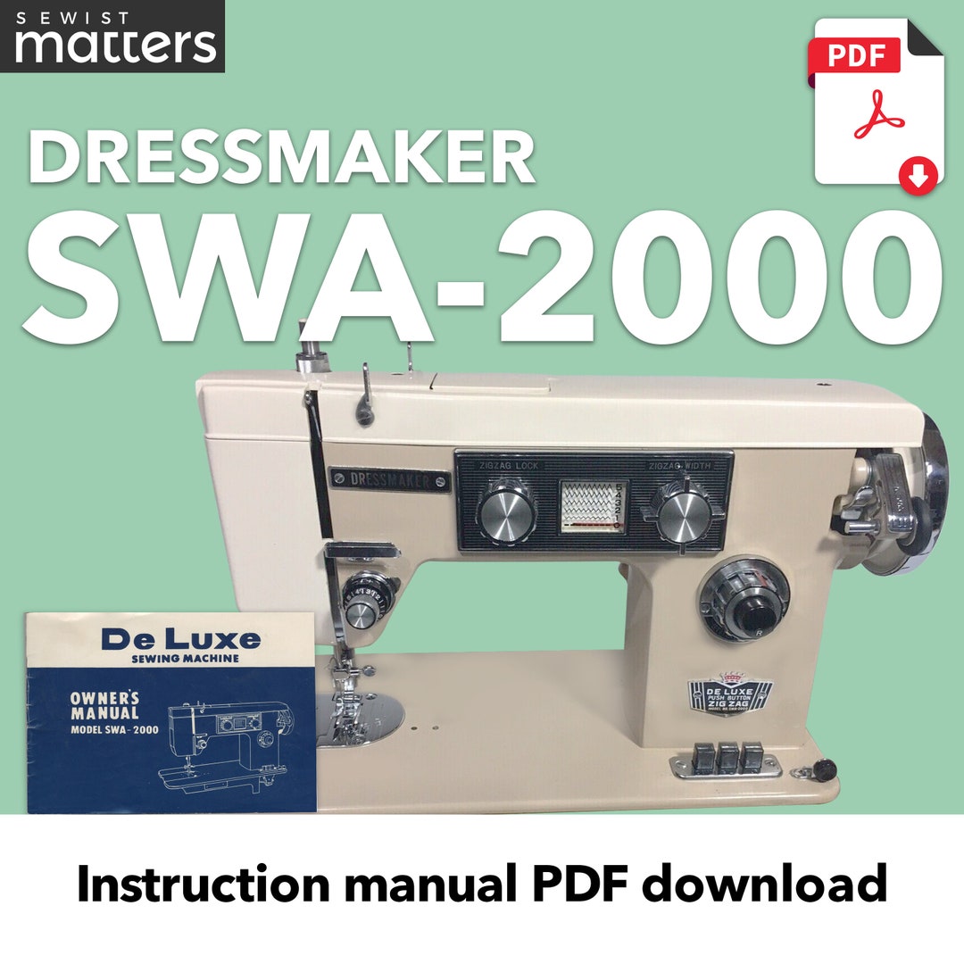 Dressmaker SWA2000 White SWA2000 De Luxe Push Button Zig Zag Sewing