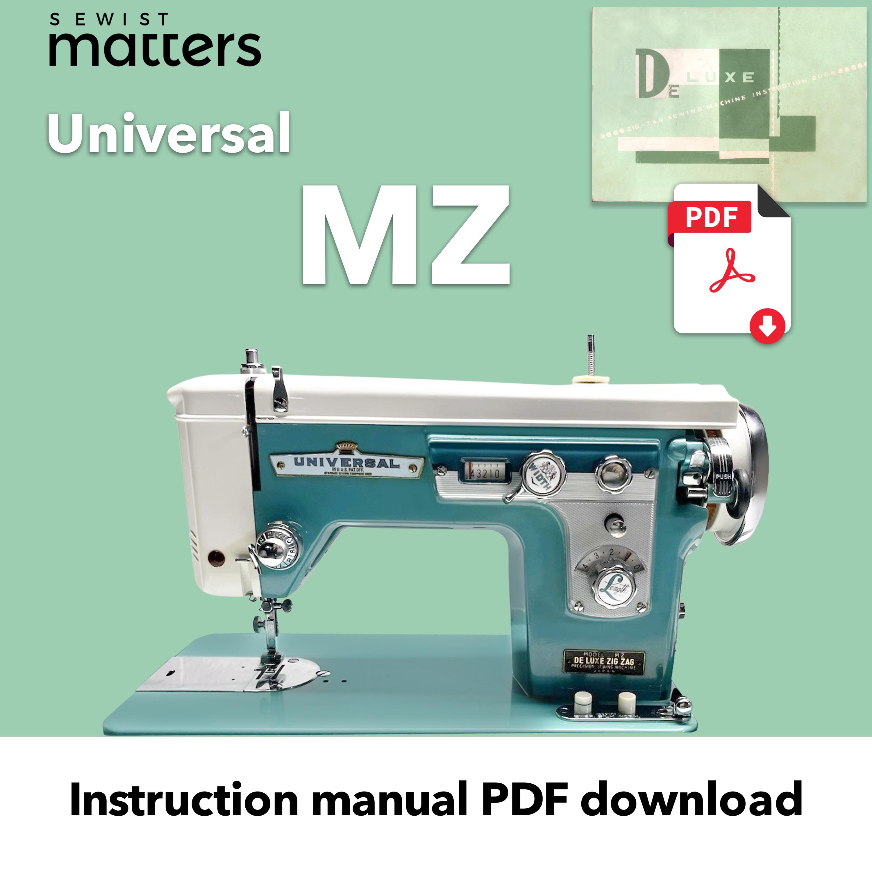 Universal MZ De Luxe Zig Zag Precision Manual PDF – Vintage Sewing