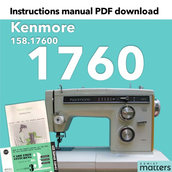 Kenmore 1760 158.17600 Zigzag Sewing Machine Instruction Etsy