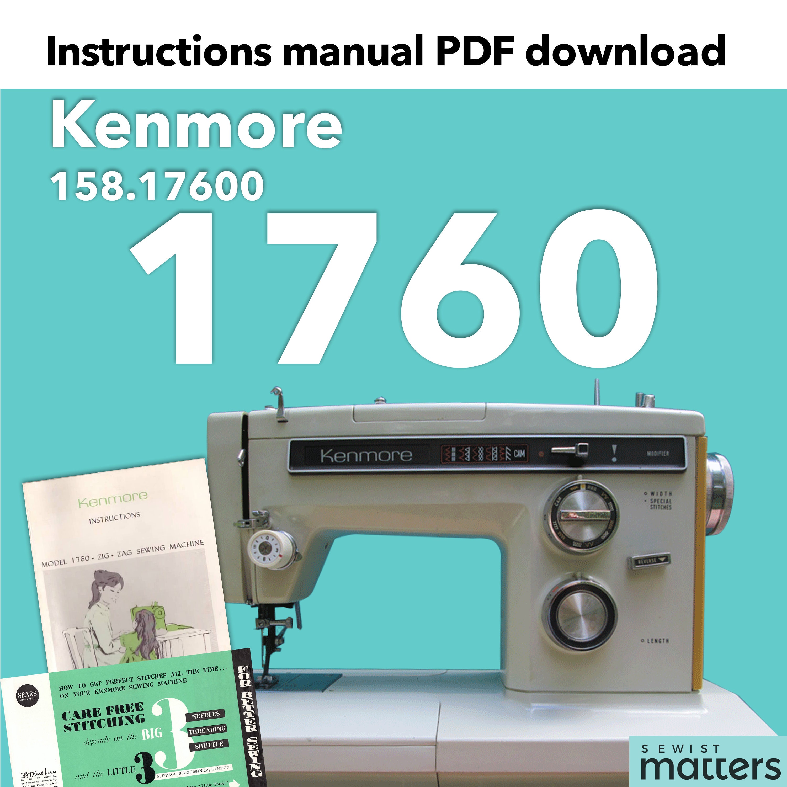 Kenmore 1700 158.17000 158.001 Zig-zag Sewing Machine 