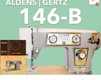 Aldens DeLuxe 146B, Gertz 146B De Luxe Zigzag Sewing Machine Instruction Manual PDF Download