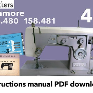 Manual de instruções da máquina de costura Kenmore 48, 158.480, 158480, 158 480 em PDF para download