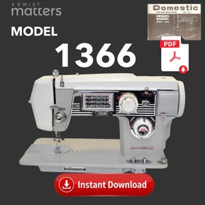 Domestic 1366 | Viking 1366 & White 1366 ミシンマニュアル - PDF インスタントダウンロード