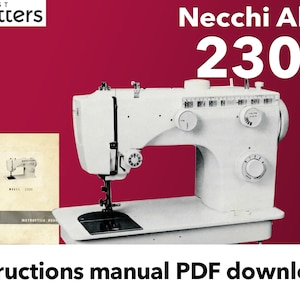Necchi Alco 2300 Sewing Machine Instruction Manual PDF Download