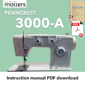 Penncrest 3000-A symaskin bruksanvisning PDF-nedladdning