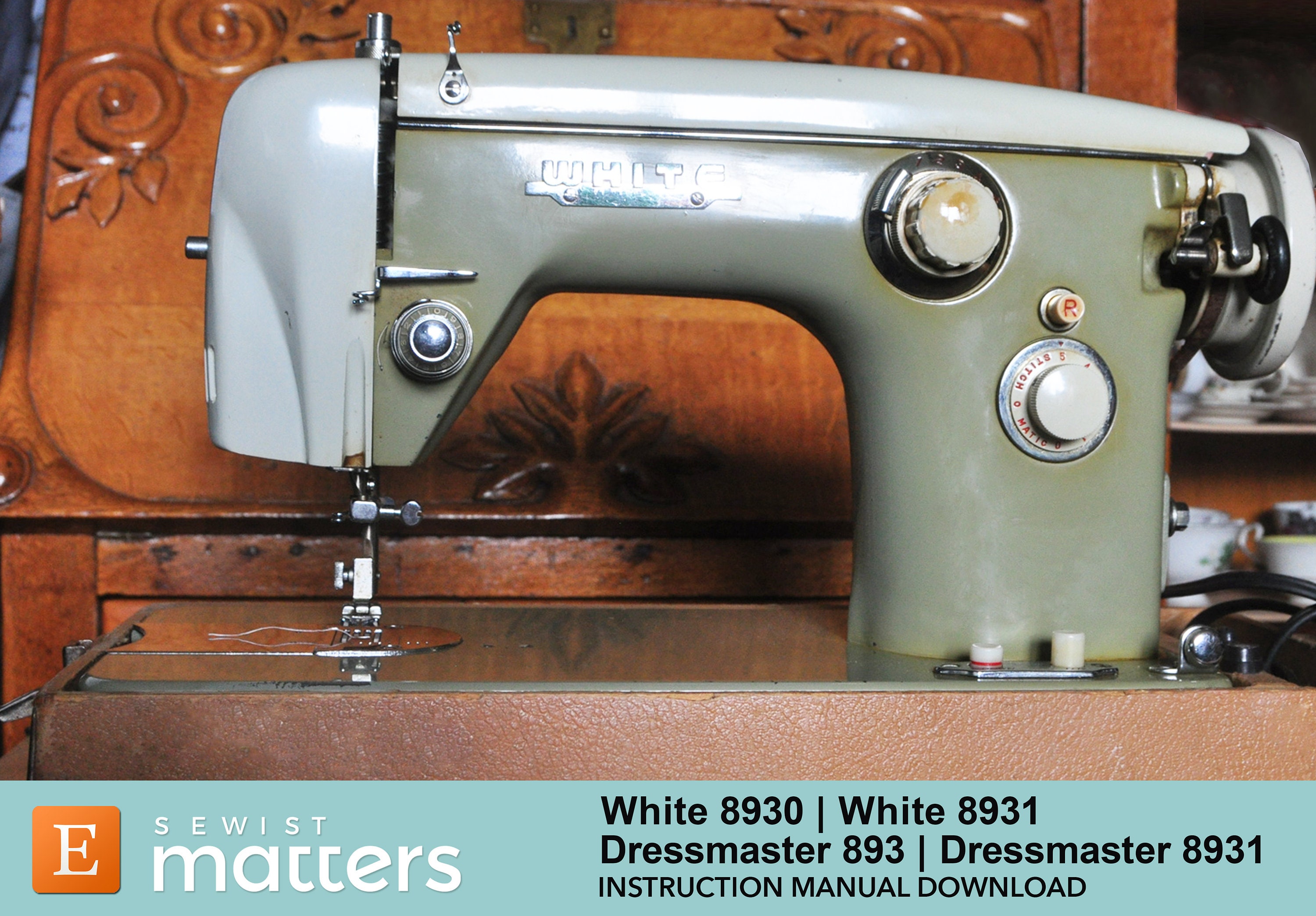 White 8930 Dressmaster 8930 White 8931 Dressmaster 8931 Domestic