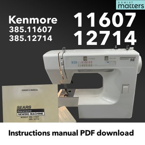 Kenmore 1782 , 158.17820 158.17821- 14 stitch Convertible Sewing Machine  Instruction Manual PDF Download