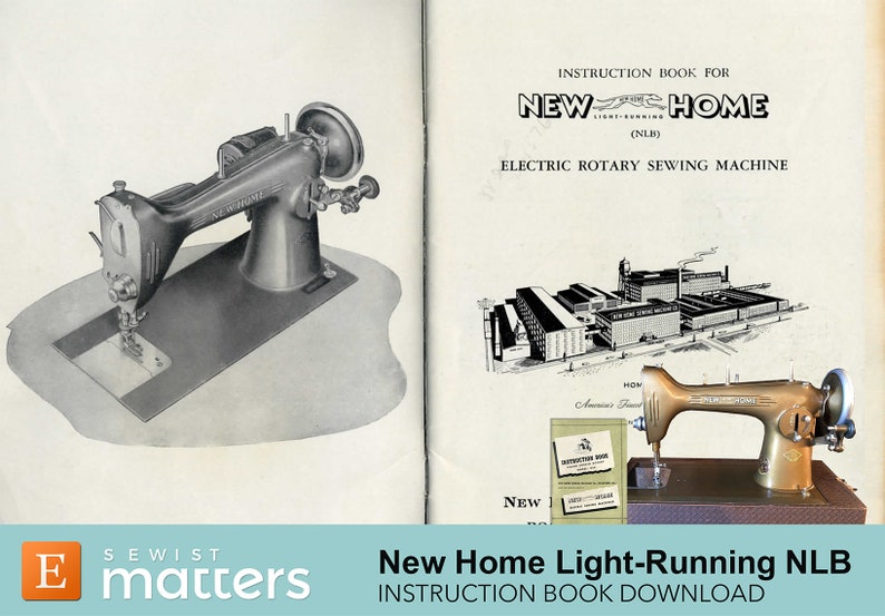 New Home NLB Sewing Machine Instruction Book PDF Download Etsy