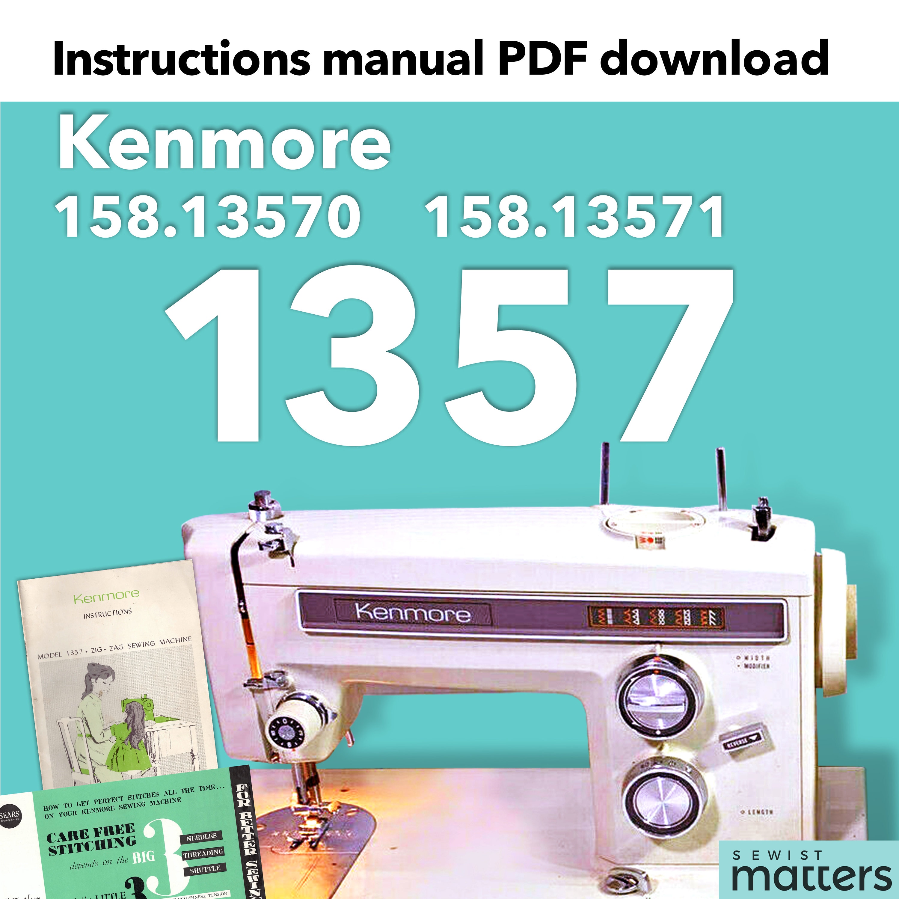 Vtg+Kenmore+Ultra+Stitch+6+Sewing+Machine+Model+13402+Owners+Manual+Book  for sale online